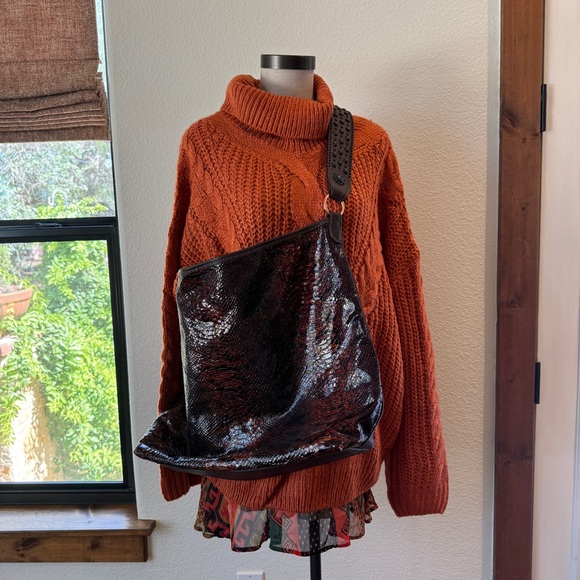 Double J Saddlery Chocolate Brown Large Leather Bag - Picture 1 of 16